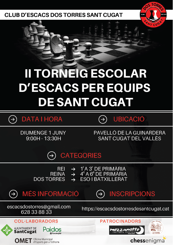 torneig escolar d'escacs per equips de sant cugat 2025