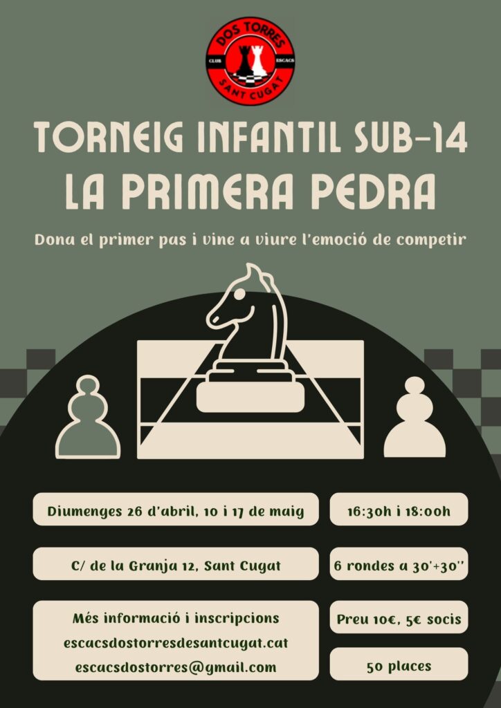 Cartell torneig “primera pedra”