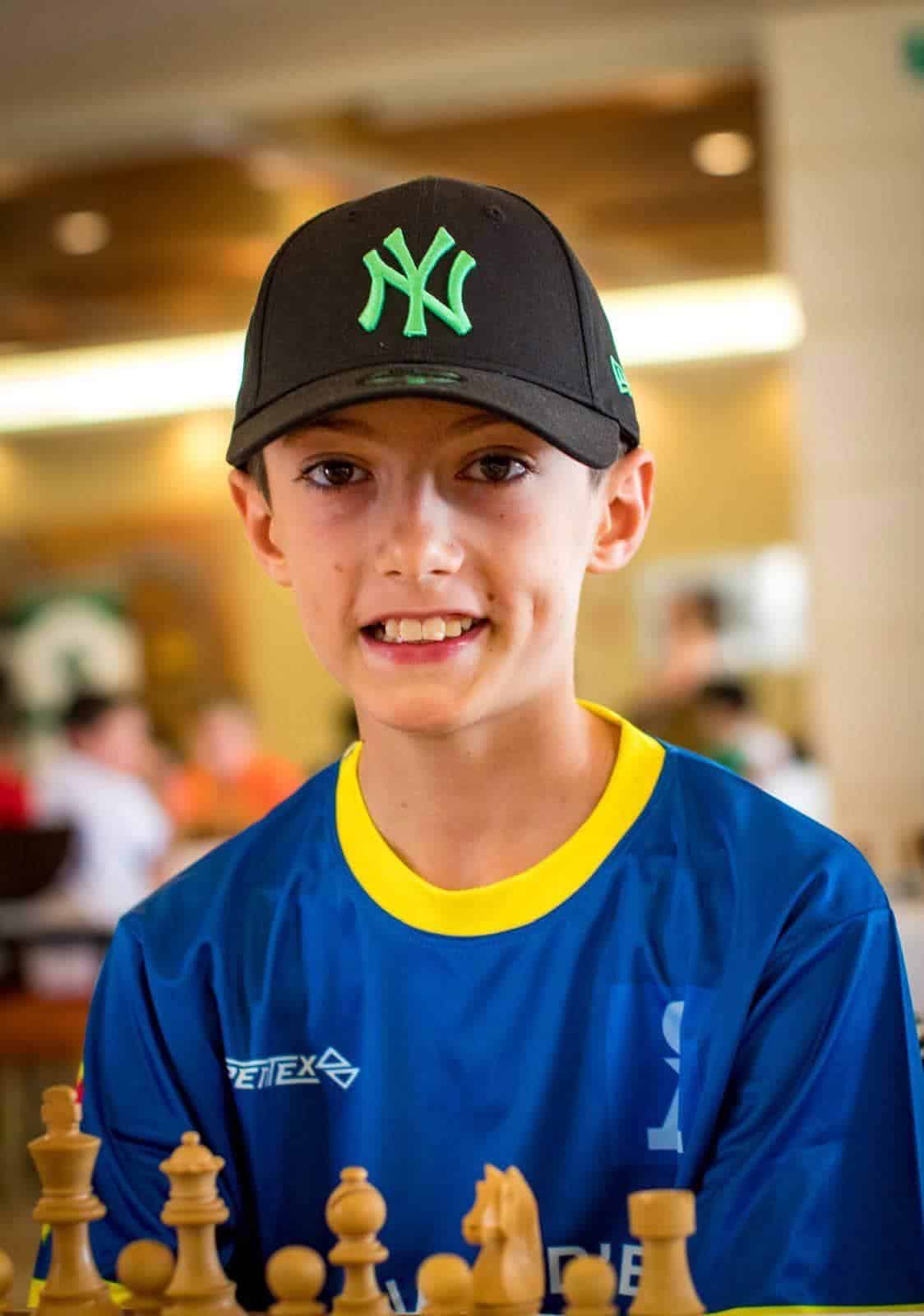 Teo Molinero jugant al Campionat d'Espanya Sub10