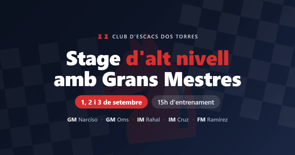 Cartell stage d'alt nivell al club Dos Torres